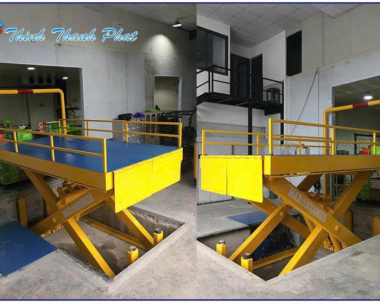 BÀN NÂNG CHO XE NÂNG ĐÓNG RÚT HÀNG TỪ CONTAINER