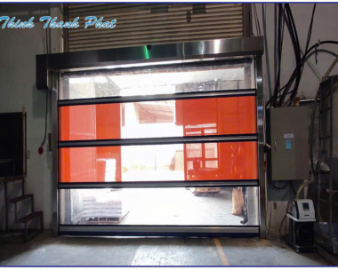 CỬA CUỐN TỐC ĐỘ CAO MÀN BẠT NHỰA PVC TỰ ĐỘNG