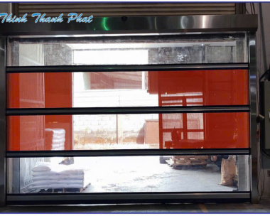 CỬA CUỐN TỐC ĐỘ CAO MÀN BẠT NHỰA PVC TỰ ĐỘNG