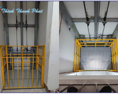 THANG NÂNG THỦY LỰC CHO KHO XƯỞNG SẢN XUẤT