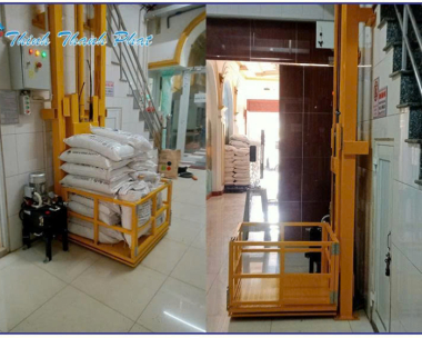 THANG NÂNG THỦY LỰC CHO KHO XƯỞNG SẢN XUẤT